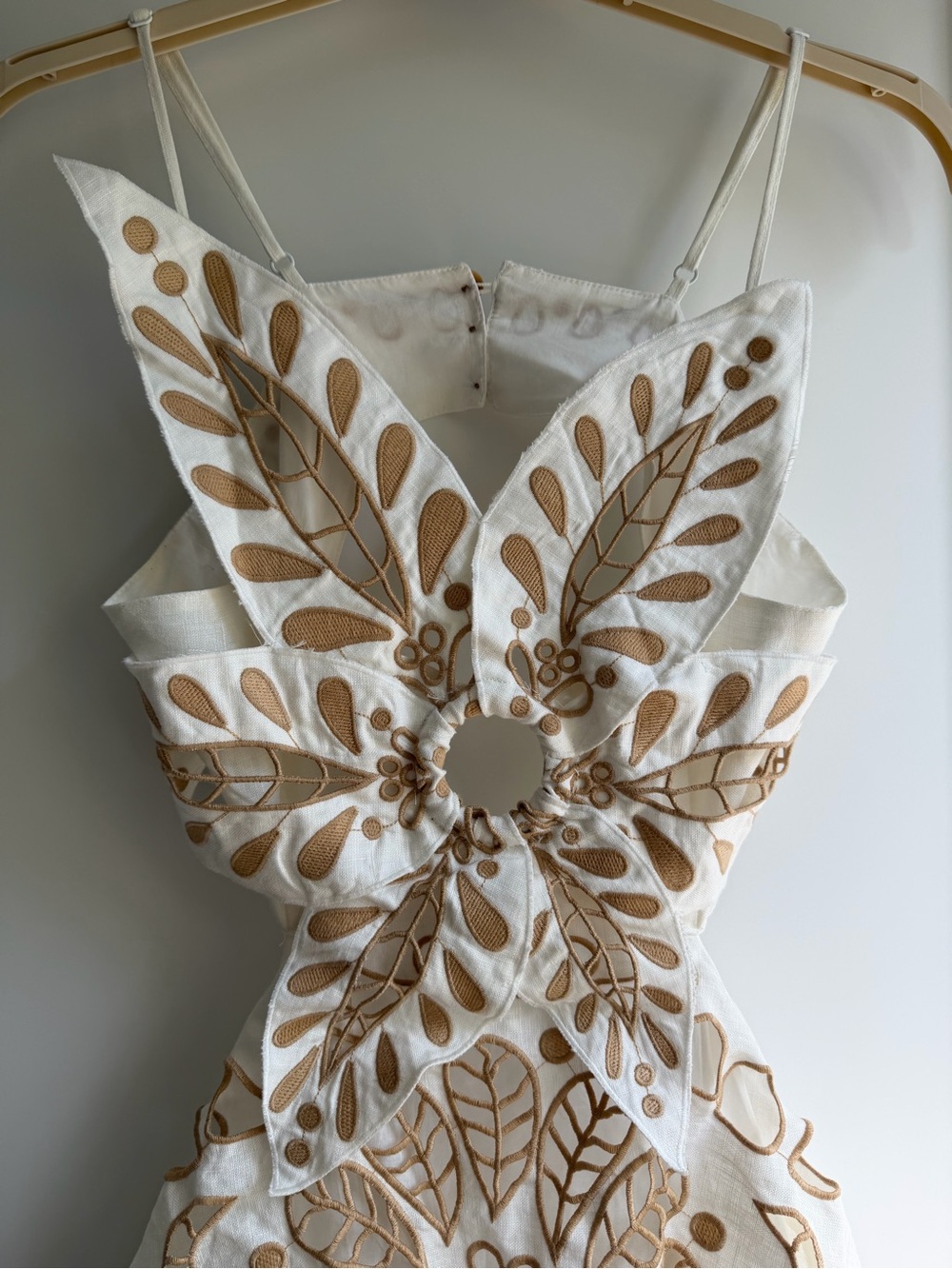 Farm Rio Off White Flower Richelie Dress - Picture 5 of 6